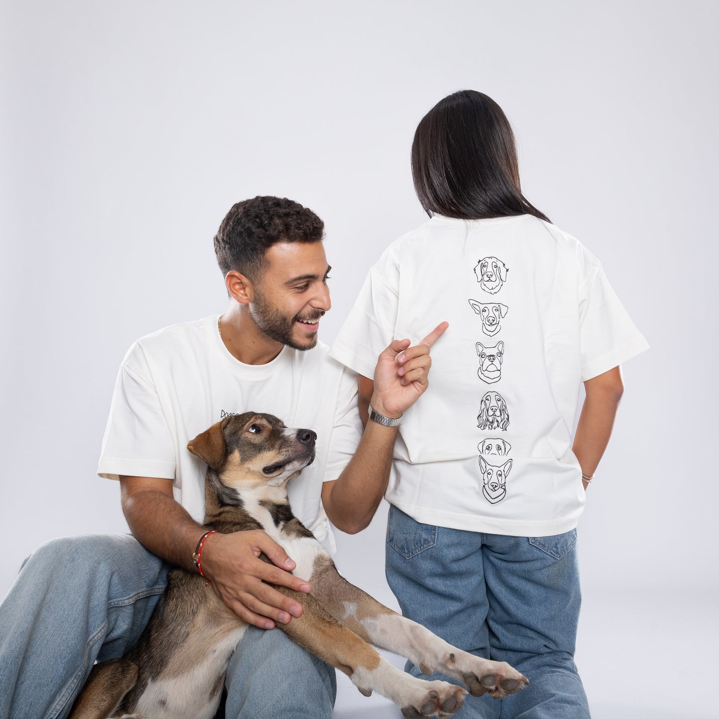 Dogs only Tee White