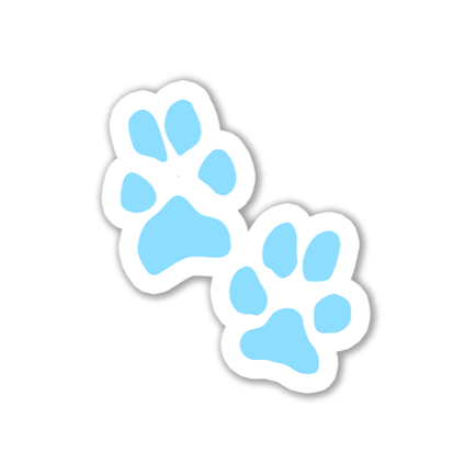 Blue Paw Sticker