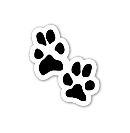 Black Paw Sticker