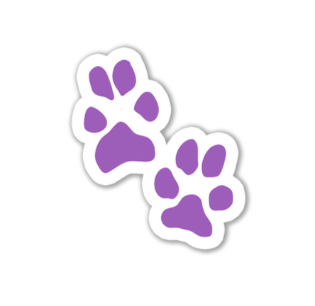 Purple Paw Sticker