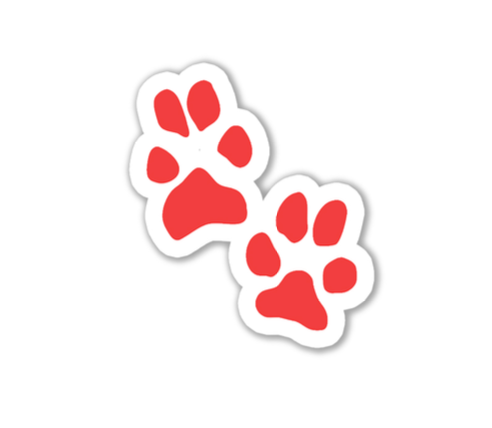 Red Paw Sticker