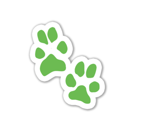 Green Paw Sticker