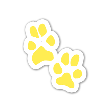 Yellow Paw Sticker